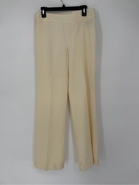 Harold's Sarah Favorite Fit Cream Wide-Leg Dress Pants wool NWT
